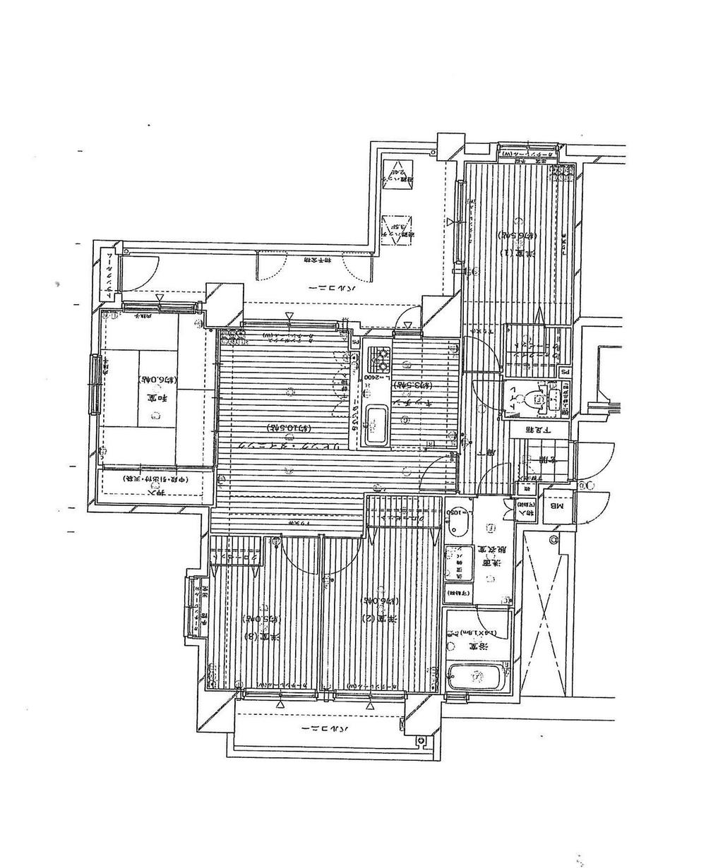 Floor plan. 4LDK, Price 25 million yen, Footprint 81.4 sq m , Balcony area 22.61 sq m