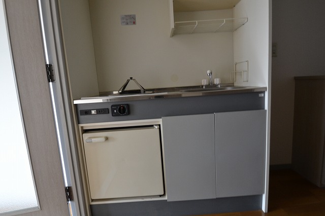 Kitchen. Mini-kitchen with refrigerator