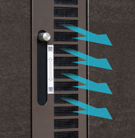 Other.  [Ventilatory function with entrance door] Installing a slit-like air vents in the front door vertical frame. Can open and close the vents if brought into up and down the lever, Consideration to crime prevention. (Same specifications)
