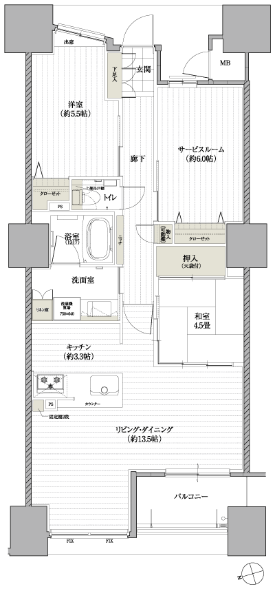 Floor: 2LDK + S, the occupied area: 73.09 sq m, Price: TBD