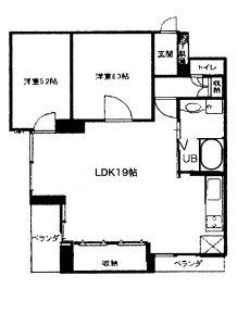 Floor plan. 2LDK, Price 10.5 million yen, Occupied area 65.51 sq m floor plan