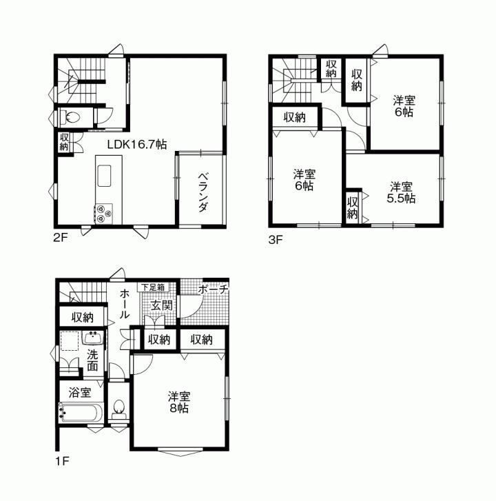 Floor plan. 38,800,000 yen, 4LDK, Land area 104.58 sq m , Building area 113.43 sq m
