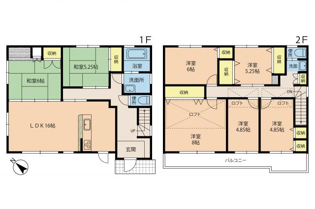 Floor plan. 29,800,000 yen, 7LDK, Land area 141.31 sq m , Building area 140.15 sq m