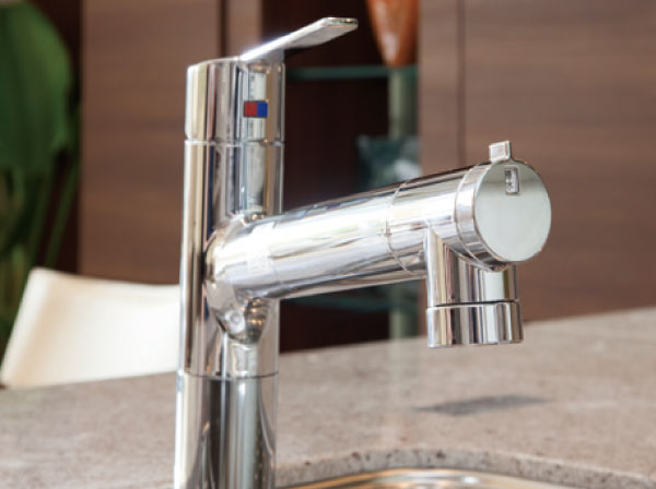Kitchen.  [Mixing Eco Shower Faucets] Adopt a mixed eco shower of water purifier integrated. straight, It can be used in conjunction with shower and eco shower on switching to a variety of work.