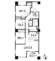 Floor: 2LDK + S, the occupied area: 77.54 sq m, Price: 48,300,000 yen ~ 53,700,000 yen