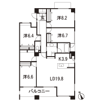 Floor: 4LDK + KC, occupied area: 115.41 sq m, Price: 79.8 million yen