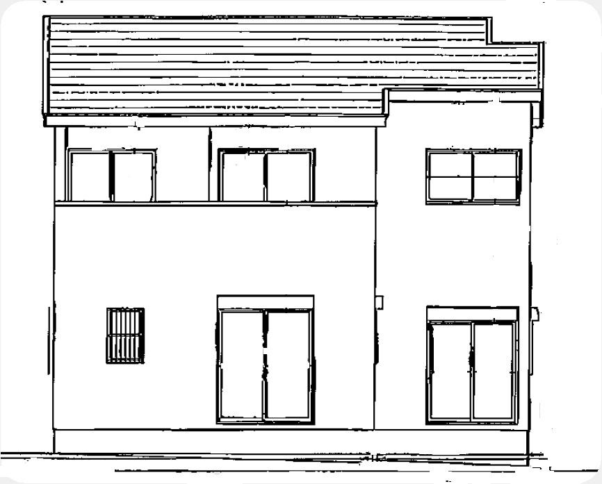 Rendering (appearance). South side elevational view