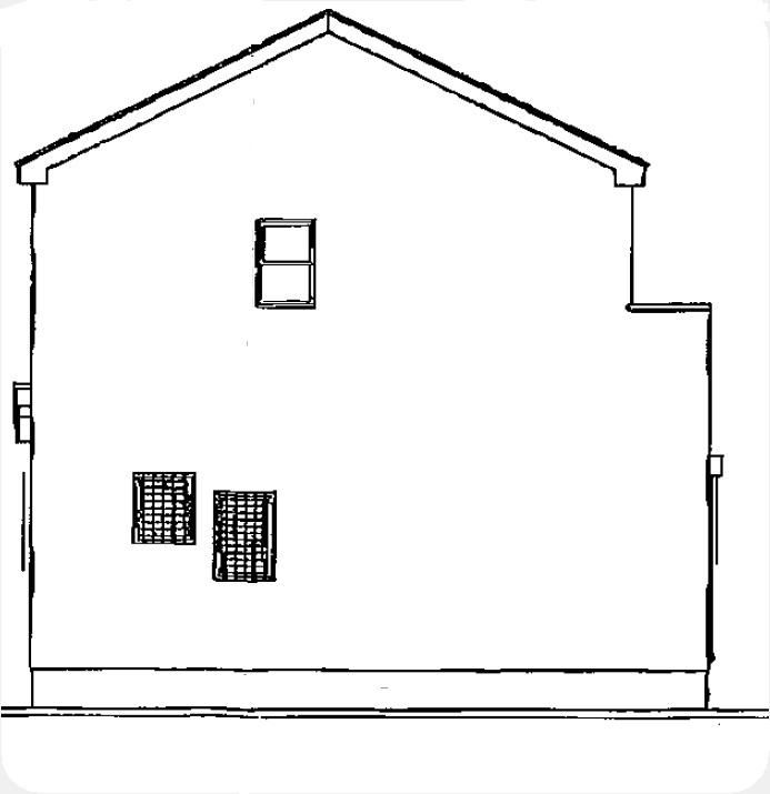 Rendering (appearance). West side elevational view