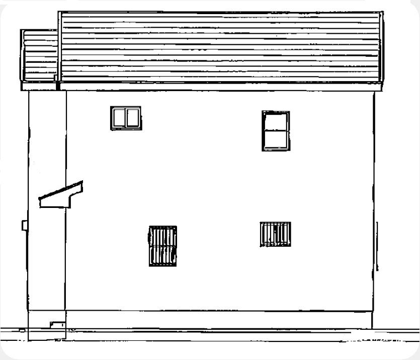 Rendering (appearance). North side elevational view