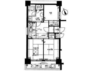 Floor plan. 3DK, Price 9.8 million yen, Occupied area 51.32 sq m , Balcony area 7.75 sq m