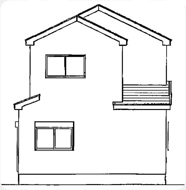 Rendering (appearance). North side elevational view