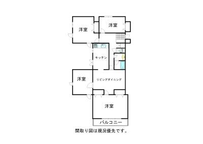 Floor plan. 4LDK, Price 28,300,000 yen, Footprint 136.66 sq m , Balcony area 11 sq m