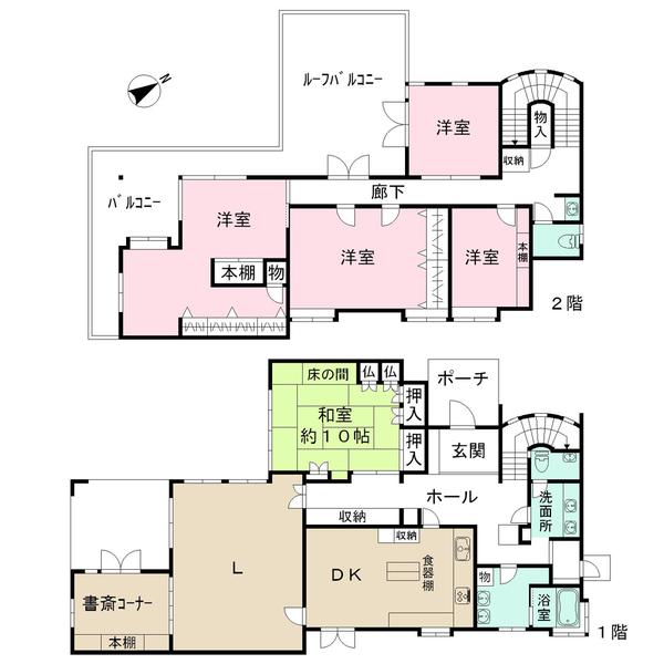 Floor plan. 63 million yen, 5LDK + S (storeroom), Land area 405.88 sq m , Building area 311.96 sq m