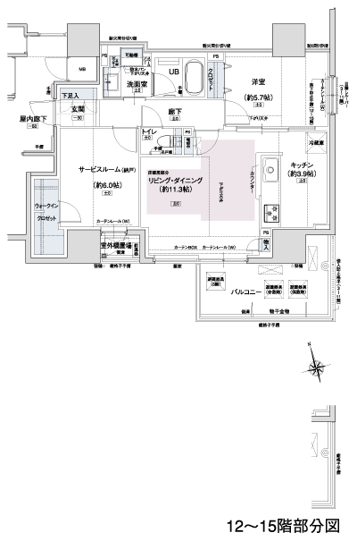 Floor: 1LDK + S + walk-in closet, the occupied area: 64.52 sq m, Price: 29,510,000 yen ・ 35,430,000 yen
