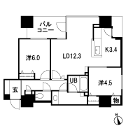 Floor: 2LDK, occupied area: 63.53 sq m, Price: 32,870,000 yen