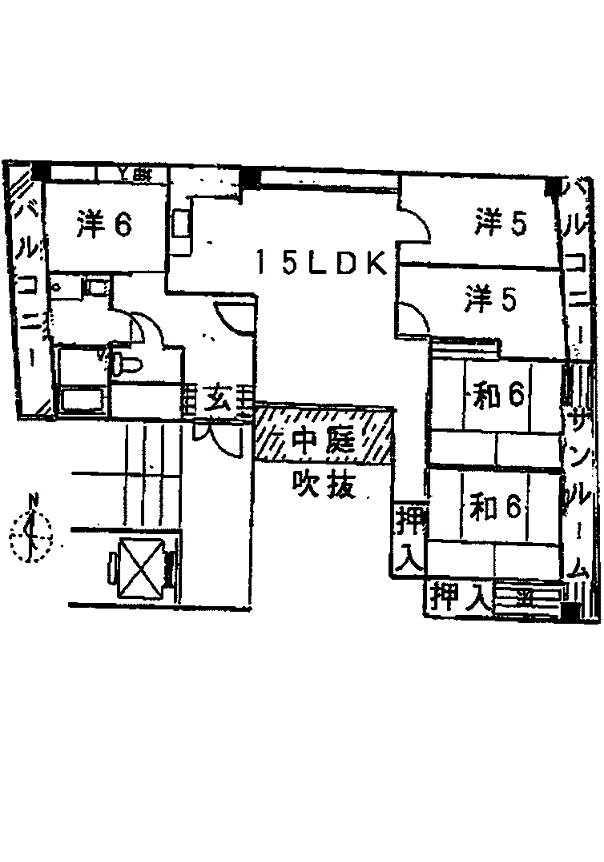 Floor plan. 5LDK, Price 28 million yen, The area occupied 117.4 sq m , Balcony area 30 sq m