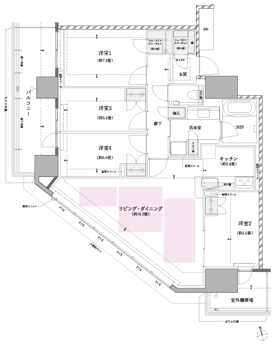 Floor: 4LDK + WIC + SIC, the occupied area: 94.39 sq m, Price: TBD