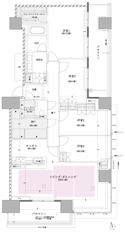 Floor: 4LDK + WIC + SIC + N, the occupied area: 127.09 sq m, Price: TBD