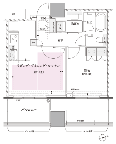 Floor: 1LDK, occupied area: 42.91 sq m, Price: TBD