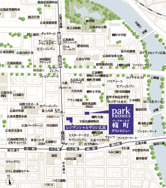 local ・ Residential Salon Hiroshima guide map