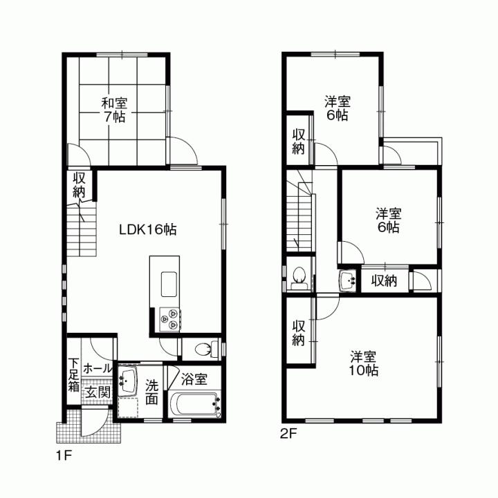 Floor plan. 38,700,000 yen, 4LDK, Land area 105.41 sq m , Building area 104.42 sq m