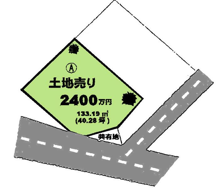 Compartment figure. Land price 24 million yen, Land area 133.19 sq m