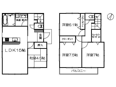 Floor plan. 31,900,000 yen, 4LDK, Land area 122.37 sq m , Building area 98.14 sq m   ※ Drawing current state priority