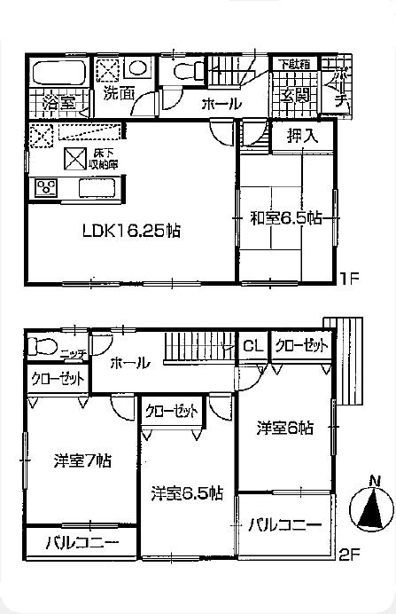 Floor plan. (No.5), Price 23.8 million yen, 4LDK, Land area 165 sq m , Building area 99.22 sq m