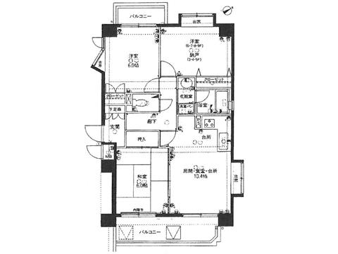 Floor plan. 2LDK+S, Price 17.5 million yen, Occupied area 62.32 sq m , Balcony area 11.98 sq m