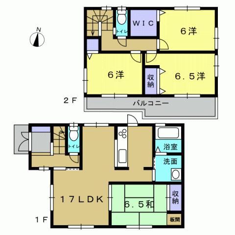 Floor plan. 24,800,000 yen, 4LDK, Land area 170 sq m , Building area 98.41 sq m 4LDK