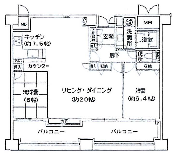 Floor plan. 2LDK, Price 19,800,000 yen, Occupied area 79.08 sq m