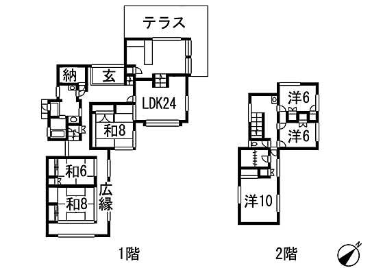 Floor plan. 55 million yen, 6LDK, Land area 461.23 sq m , Building area 267.4 sq m 6LDK