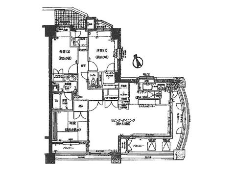Floor plan. 3LDK, Price 24,800,000 yen, Occupied area 84.29 sq m , Balcony area 19.66 sq m