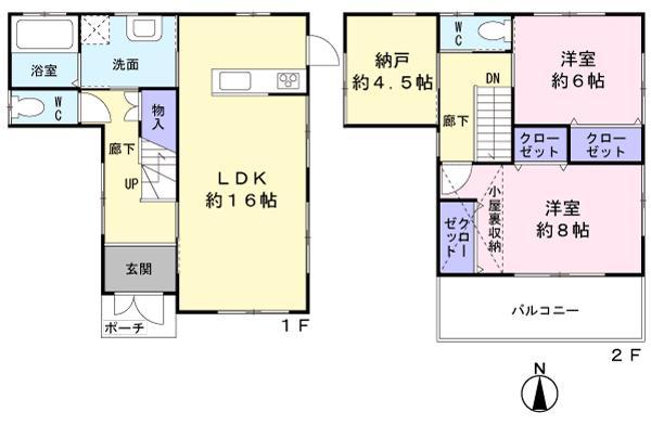 Floor plan. 25,980,000 yen, 2LDK + S (storeroom), Land area 169.51 sq m , Building area 96.5 sq m