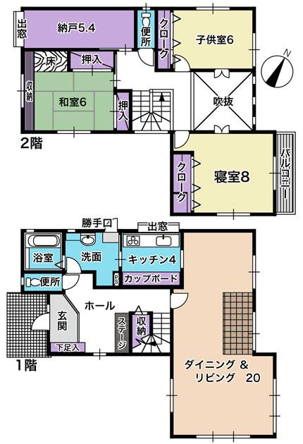 Floor plan. 28 million yen, 3LDK + S (storeroom), Land area 219.67 sq m , Building area 132.49 sq m floor plan