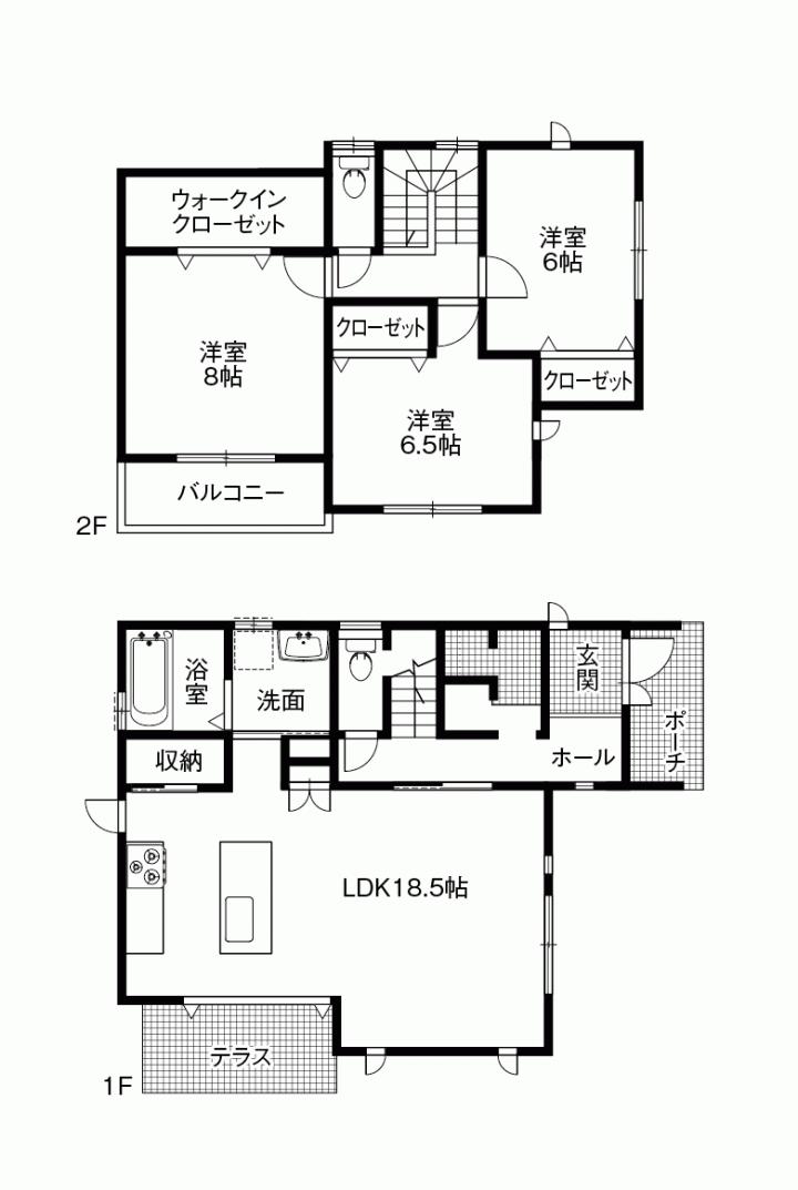 Floor plan. 29,800,000 yen, 3LDK, Land area 172.38 sq m , Building area 103.09 sq m