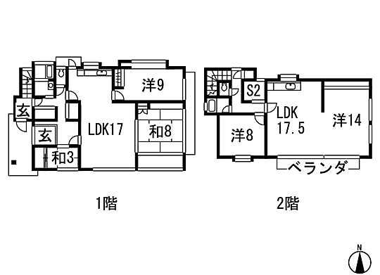 Floor plan. 27,800,000 yen, 5LLDDKK + S (storeroom), Land area 370.44 sq m , Building area 188.17 sq m