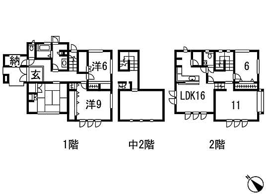 Floor plan. 54,800,000 yen, 5LDK + S (storeroom), Land area 227.21 sq m , Building area 157.33 sq m 5SLDK