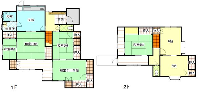 Floor plan. 19,800,000 yen, 7DK, Land area 471.19 sq m , Building area 139.49 sq m