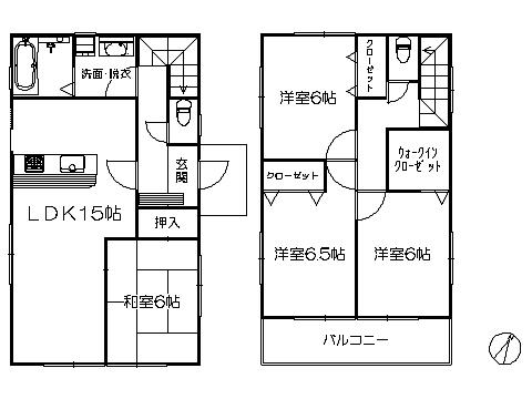 Floor plan. 30,800,000 yen, 4LDK, Land area 147.92 sq m , Building area 96.89 sq m   ※ Floor Plan current state priority
