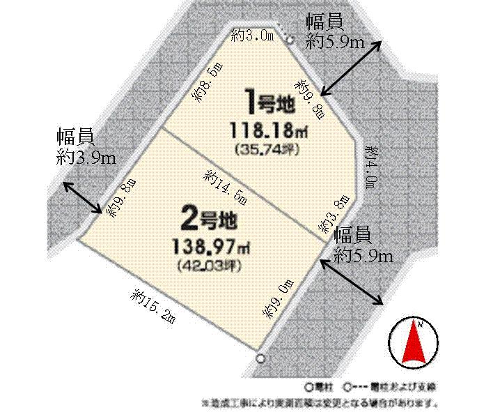 Compartment figure. Land price 24 million yen, Land area 118.18 sq m