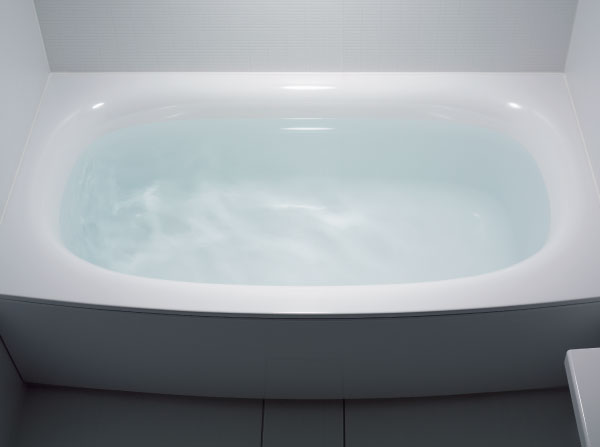 Bathing-wash room. Arcuate tub