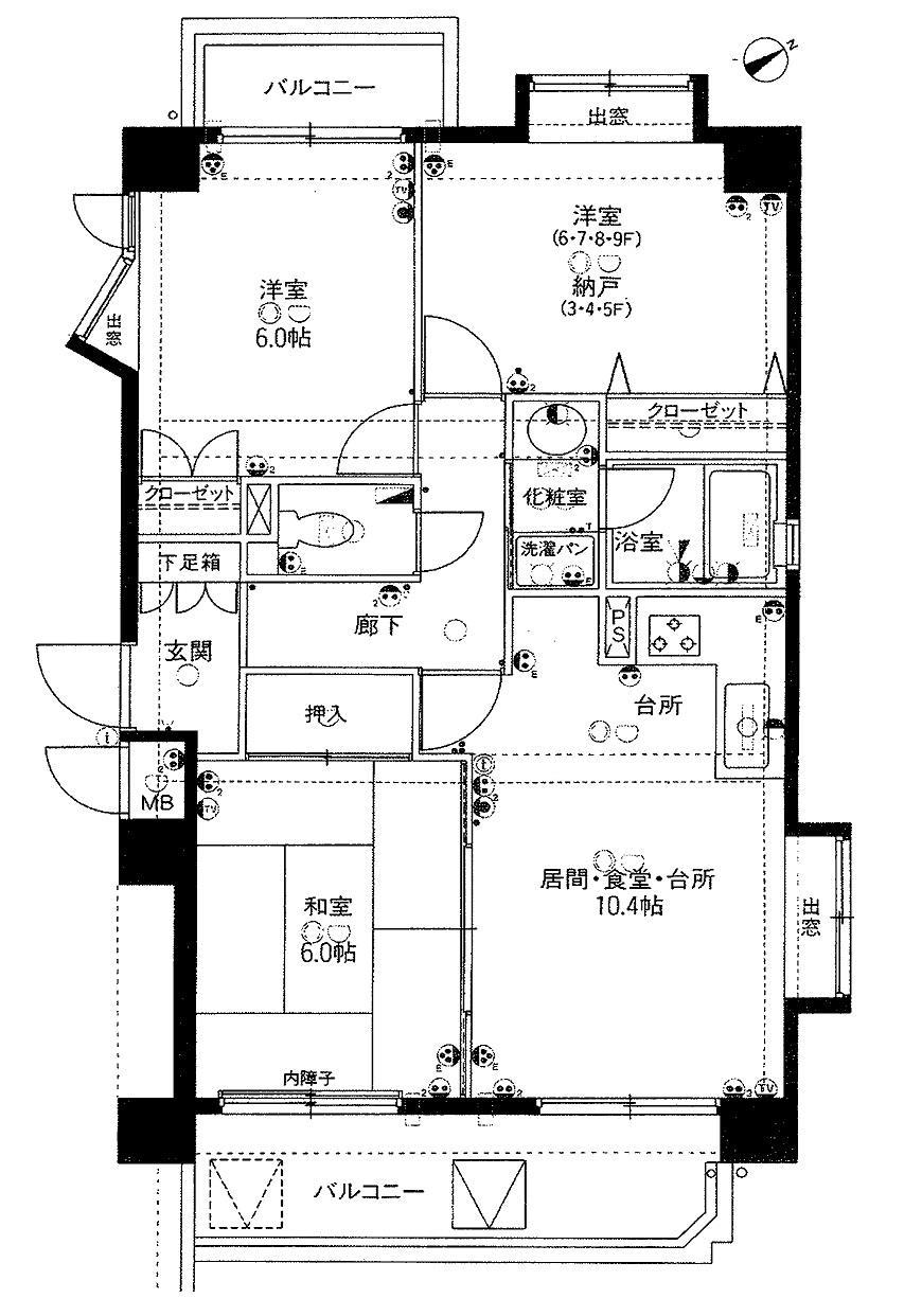 Floor plan. 2LDK + S (storeroom), Price 17.5 million yen, Occupied area 62.32 sq m , Balcony area 11.98 sq m