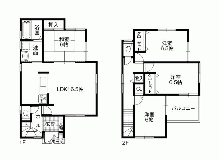 Floor plan. 23.8 million yen, 4LDK, Land area 115.56 sq m , Building area 95.58 sq m