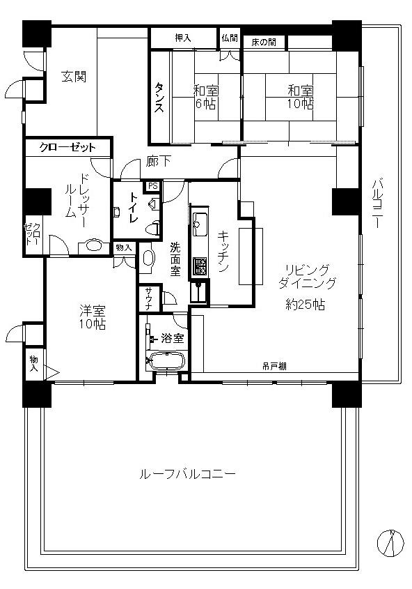 Floor plan. 3LDK, Price 39,800,000 yen, Footprint 162.69 sq m , Balcony area 20.2 sq m
