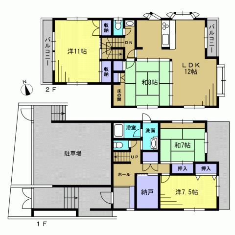 Floor plan. 25 million yen, 4LDK + S (storeroom), Land area 158.81 sq m , Building area 151.54 sq m 4LDK + S