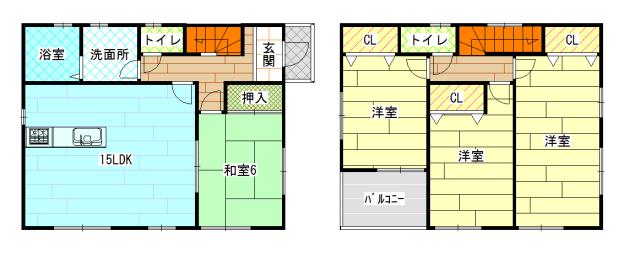 Floor plan. 32,800,000 yen, 4LDK, Land area 121.1 sq m , Building area 98.38 sq m