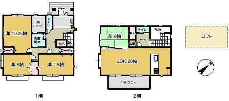 Floor plan. 30.5 million yen, 4LDK, Land area 227 sq m , Building area 123.37 sq m