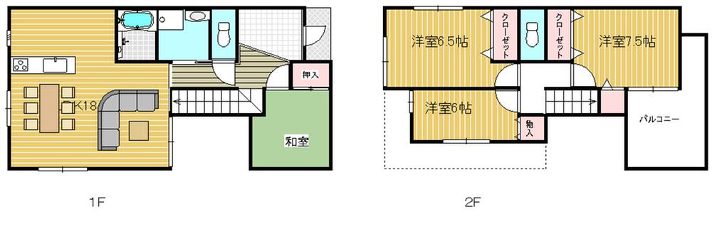 Floor plan. 34,800,000 yen, 4LDK, Land area 140.61 sq m , Building area 106.81 sq m drawing current state priority