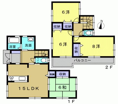 Floor plan. 24,300,000 yen, 4LDK, Land area 183.99 sq m , Building area 94.77 sq m 4LDK